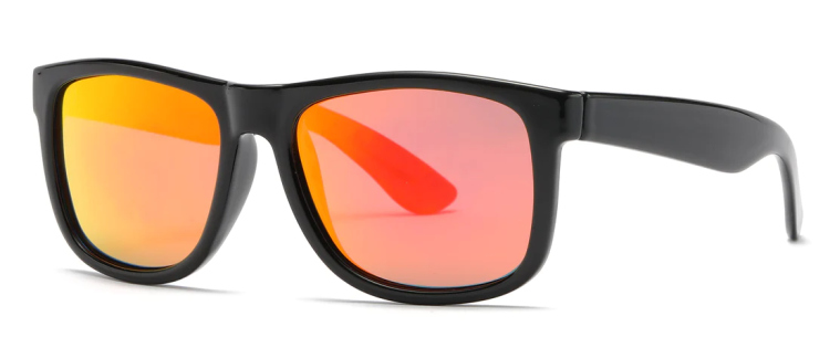 EyeframesInt-DY-PL117619, Shinny Black RVC Sunglasses, Assorted Colors