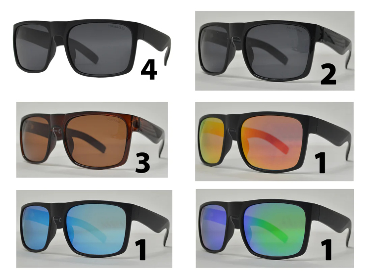 EyeframesInt-DY-PL117633 - Square Sport Sunglasses, Assorted Colors