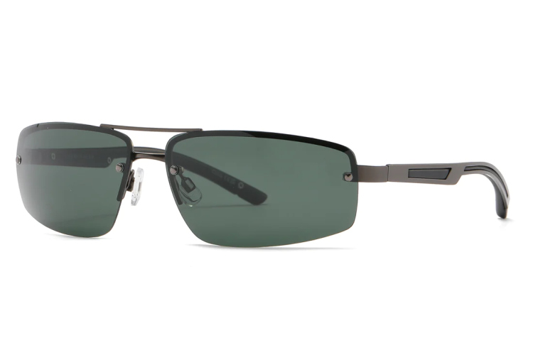 EyeframesInt-DY-PL113976 - Men Half Rim Sport Metal Sunglasses, Assorted Colors