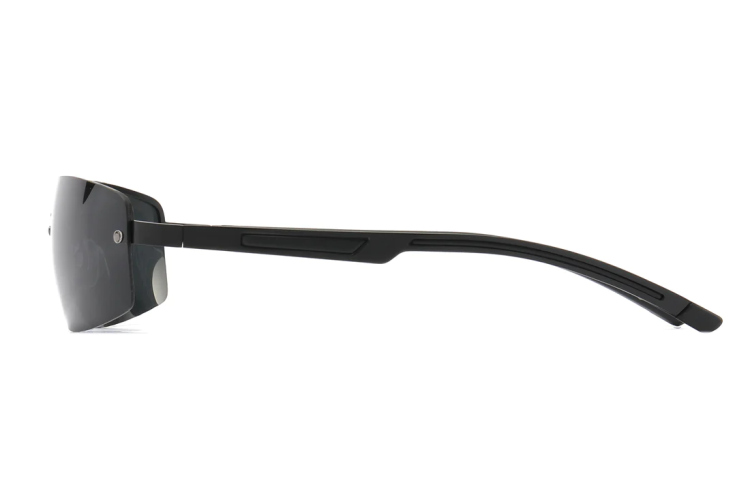 EyeframesInt-DY-PL113976 - Men Half Rim Sport Metal Sunglasses, Assorted Colors