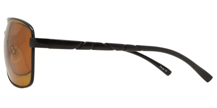 EyeframesInt-DY-PL11960 - Aluminum Square Aviator  Sunglasses, Assorted Colors