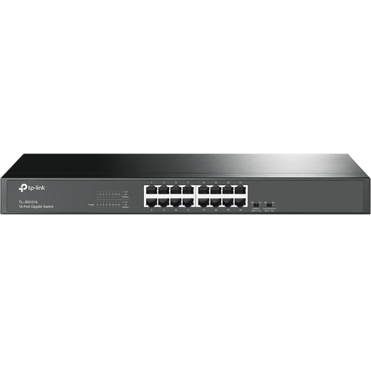 TP-LINK SWITCH 16 PORT 10/100/1000 TL -SG1016 1U 19-INCH RACK