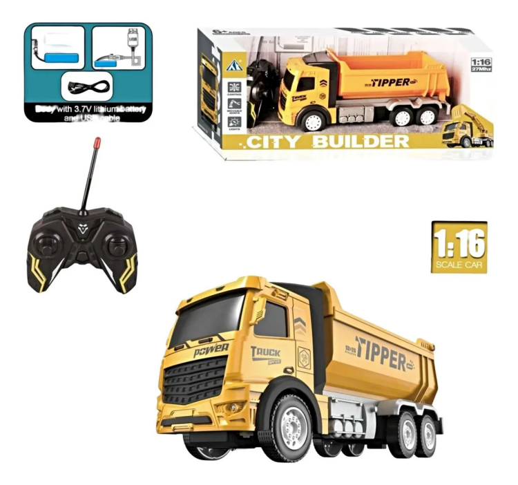 لعبة سيارة شاحنة قلاب بجهاز للتحكم عن بعد