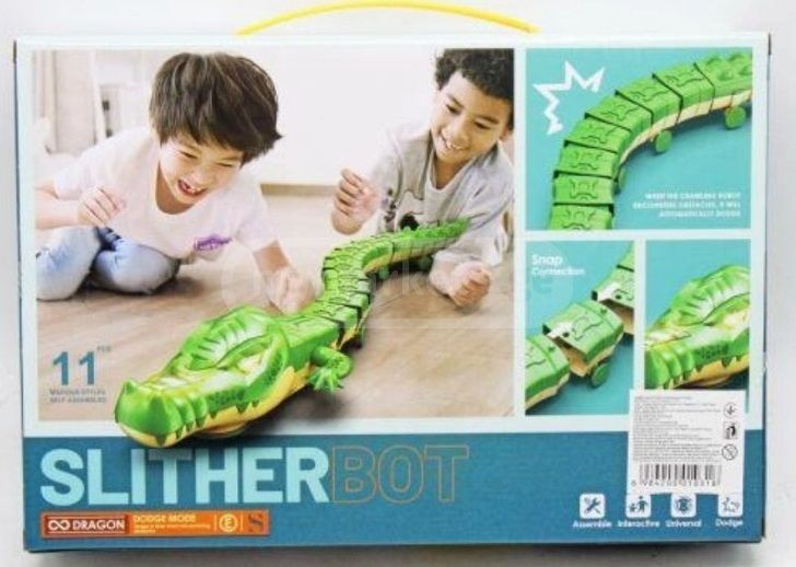 لعبة ثعبان اخضر مطاطية من سليذربوتر