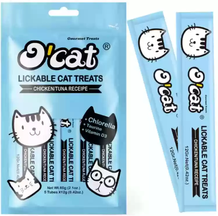 O'cat lickable cat treat chicken-tuna recipe 
