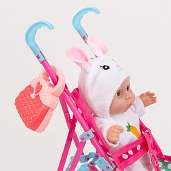 لعبة دمية "بيبي دول" ارتفاع 20 سم مع عربة