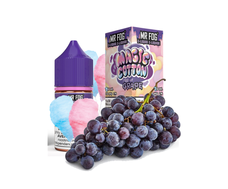 Mr. Fog Magic Cotton  Grape -  SaltNic,  Vape Juice -  10ml, 20mg Nicotine