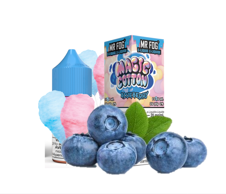 Mr. Fog Magic Cotton  Blueberry -  SaltNic,  Vape Juice -  10ml, 20mg Nicotine