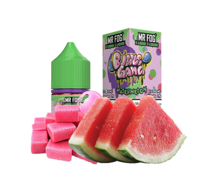Mr. Fog Bubble Gang Watermelon -  SaltNic,  Vape Juice -  10ml, 20mg Nicotine