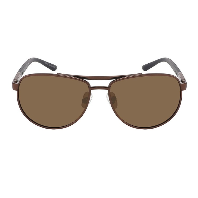 EyeframesInt-THE-115196S-P, Polarized Aviator Men Sunglasses With Spring Hinge, Assorted Colors