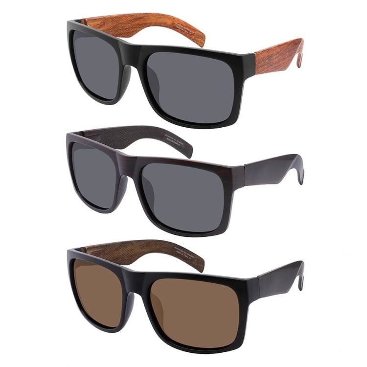 EyeframesInt-THE-11BG540987SWD-P, Polarized Big & Tall Square UNISEX Sunglasses, Assorted Colors 