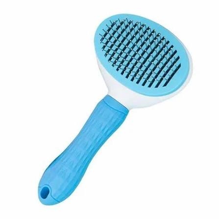 مشط القطط بكبسة تنظيف ذاتية حجم كبير