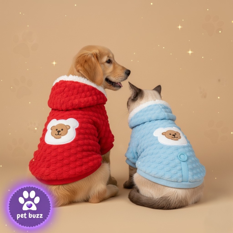 Pet hoodie with bear