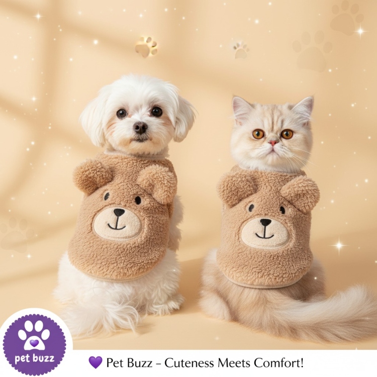 Cute Bear hoodie for cat and small dog 