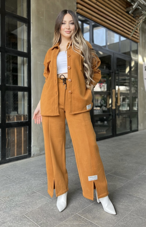 Front Button Blouse & Pants Set