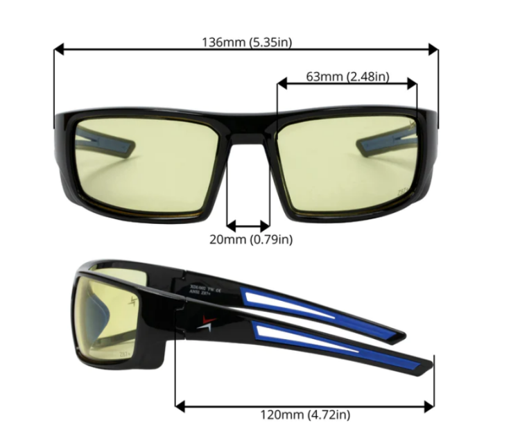 EyeframesInt-XP-11002-PC-ND, Night Driving Safety Glasses, Assorted Colors 