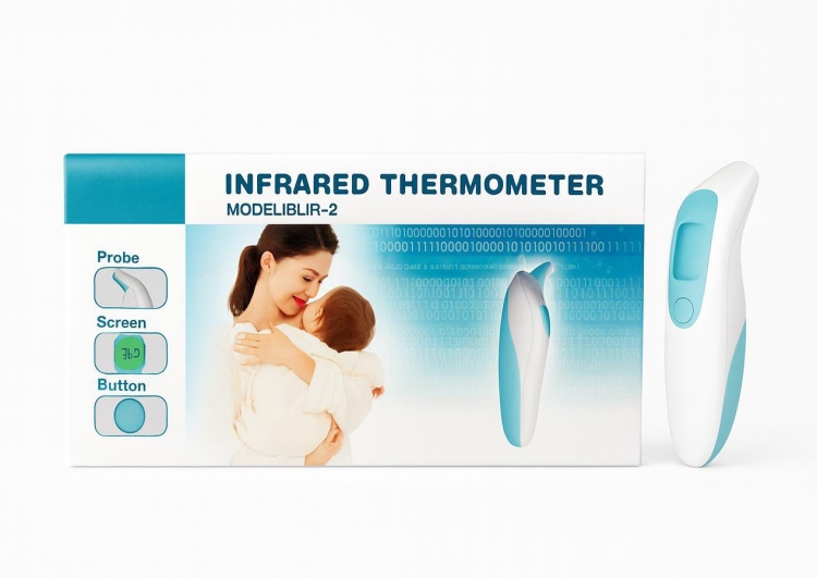 ميزان حرارة دقيق وسريع بالاشعة تحت الحمراء لصغار والكبار 