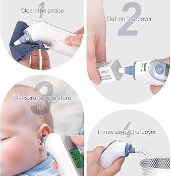 ميزان حرارة دقيق وسريع بالاشعة تحت الحمراء لصغار والكبار 