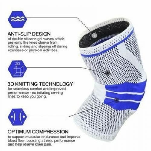 مشد الركبة مع سيلكون حول الركبة ودعامات نوع ممتاز 