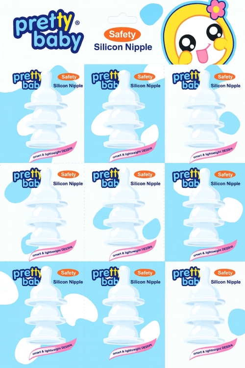 حلمات برتي بيبي سيليكون شفافة كرت عدد 36 قطعة