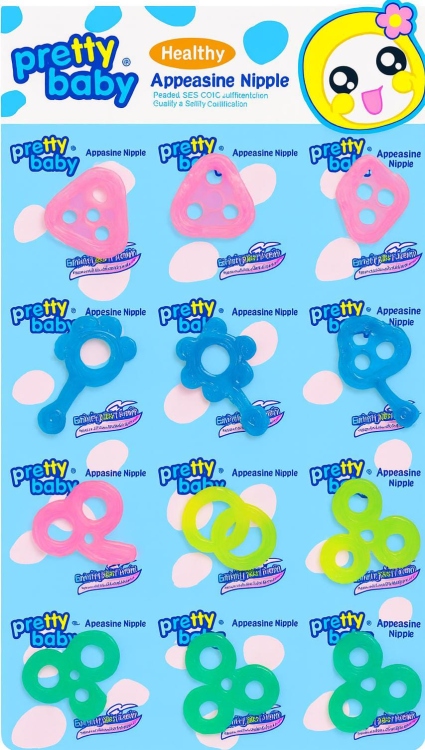 عضاضات أطفال من بريتي بيبي كرت عدد 12 قطعة