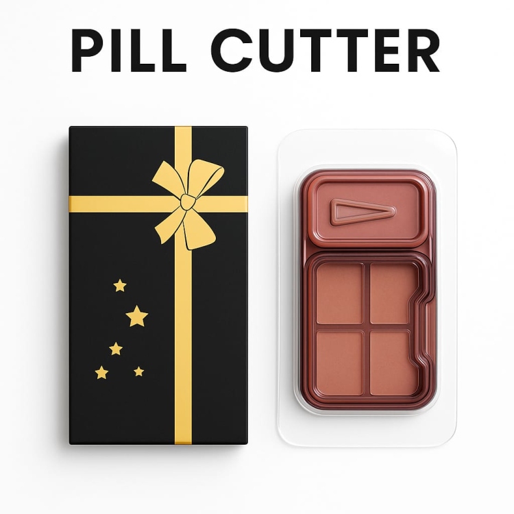 قطاعة ادوية مع حافظة للدواء نوع ممتاز 