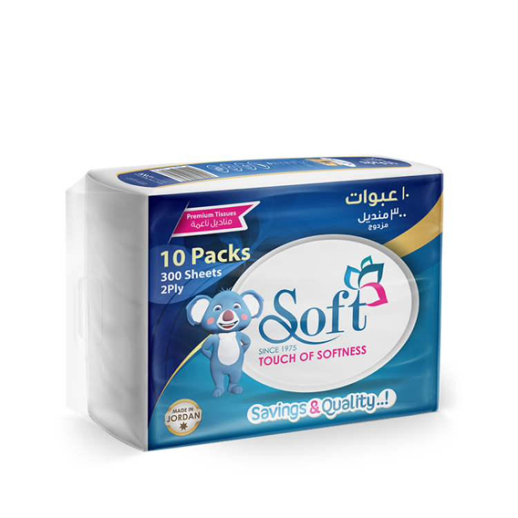 مناديل سوفت 300 منديل * 10