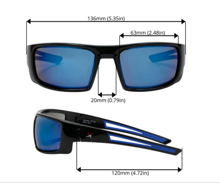 EyeframesInt-XP-11002-PC, Mirror Lens  Safety Sunglasses, Assorted Colors