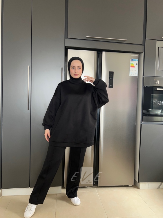 طقم " ربى " اللون الاسود والنيلي 