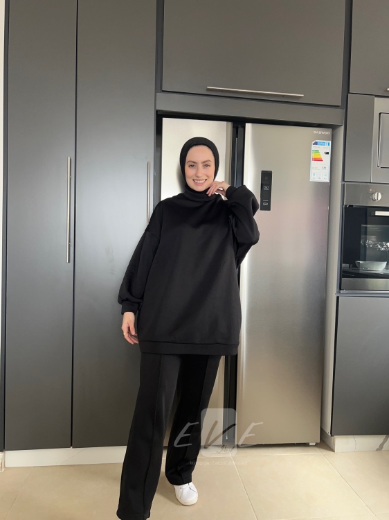 طقم " ربى " اللون الاسود والنيلي 