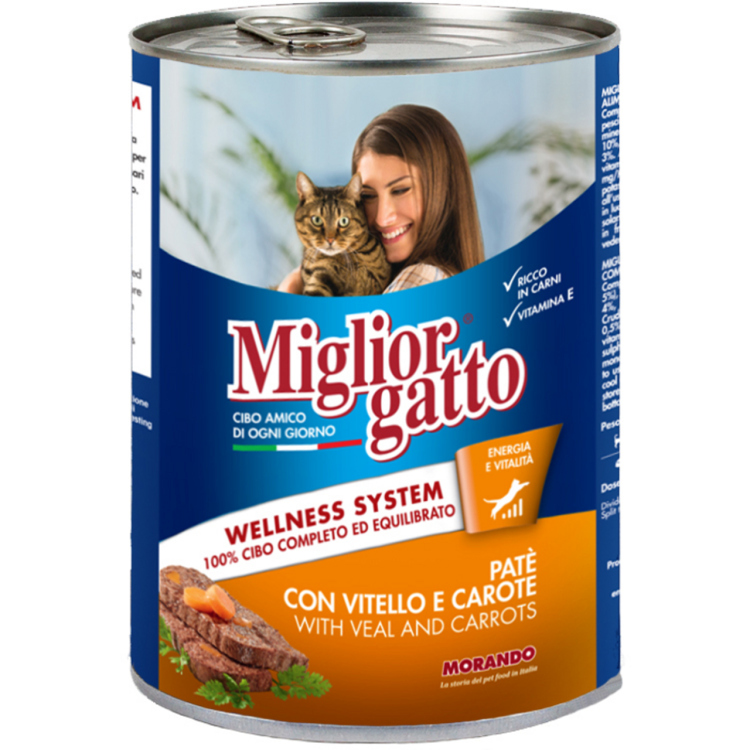 Miglior gatto with veal and carrots pate 400g