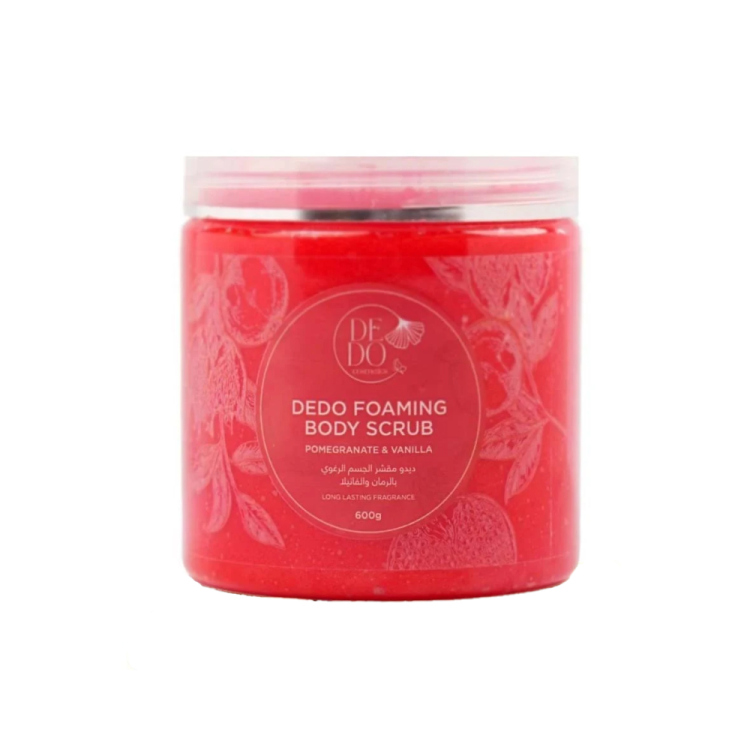مقشر السكر الرغوي بالرمان والفانيلا من ديدو 600 جرام