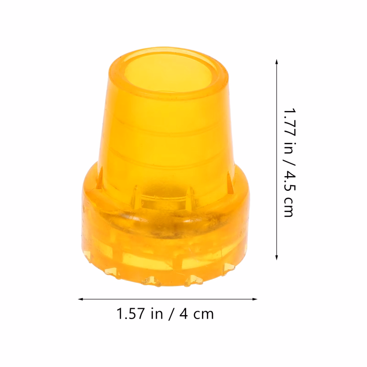 قاعدة عكاز مطاط كبير لون ذهبي 
