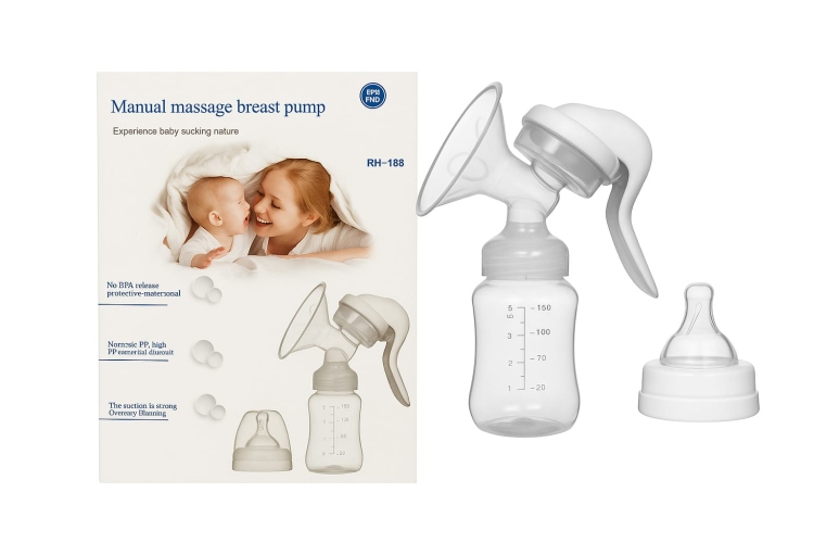 شفاط حليب يدوي مع رضاعة عالي الجودة