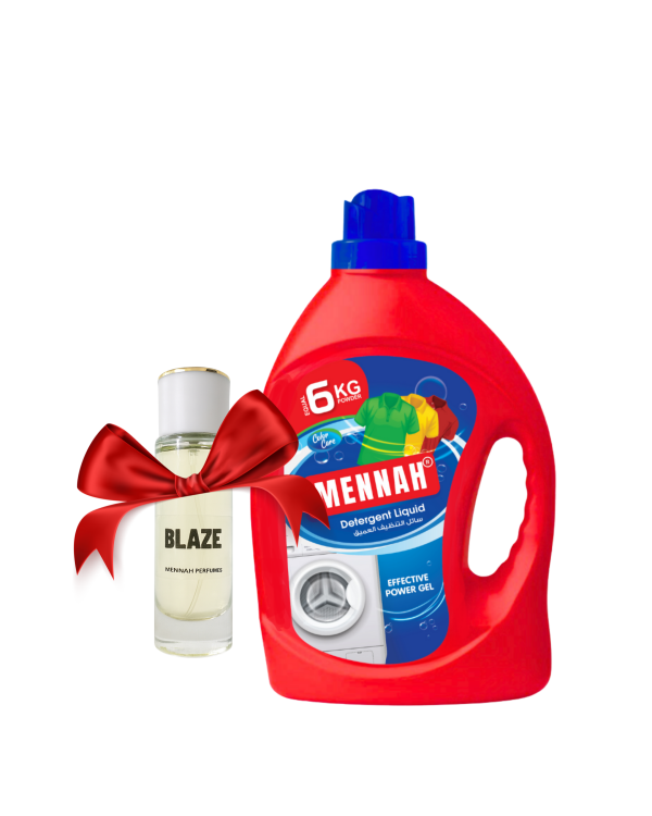 منه سائل غسيل الملابس 3 لتر مع هدية علبة عطر شخصية 