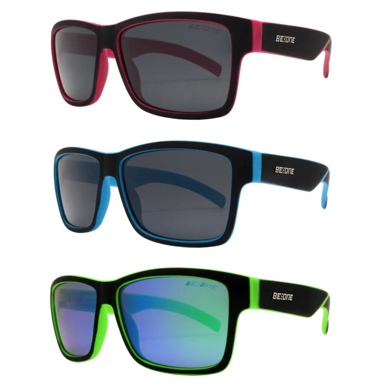 EyeframesInt-DY-PL-11J3004 - Junior Classic Sports Horn Rimmed Polarized Sunglas, Assorted Colorsses