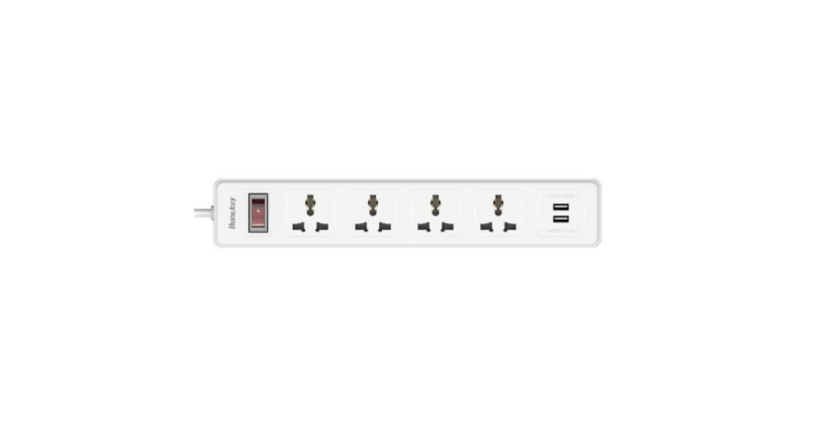 HUNTKEY SSZ507 4PORT + 2USB PORT POWER STRIP 3M