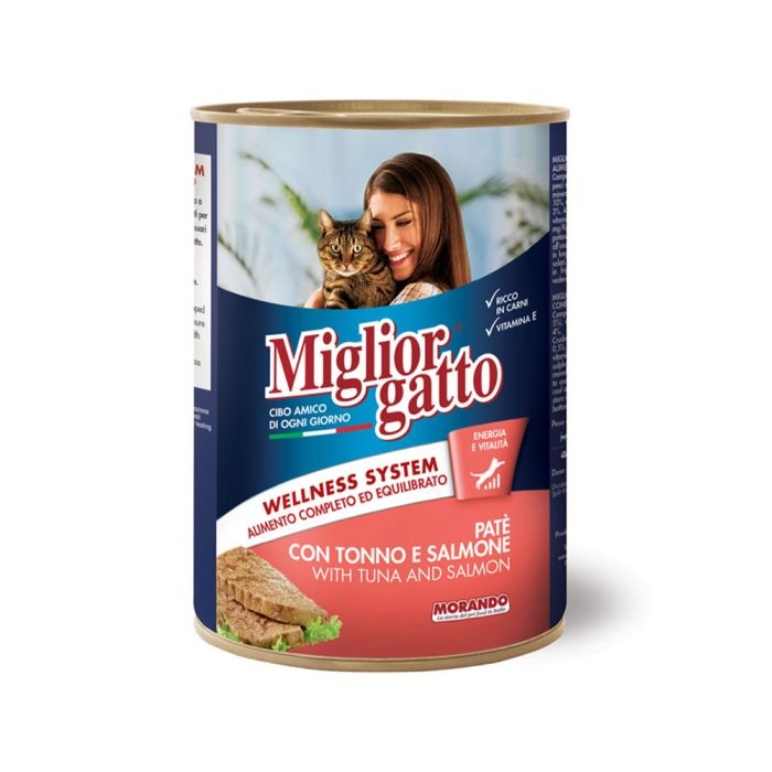 Miglior gatto with Tuna and Salmon Pate 400g