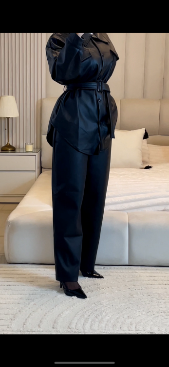  بنطلون جلد شتوي