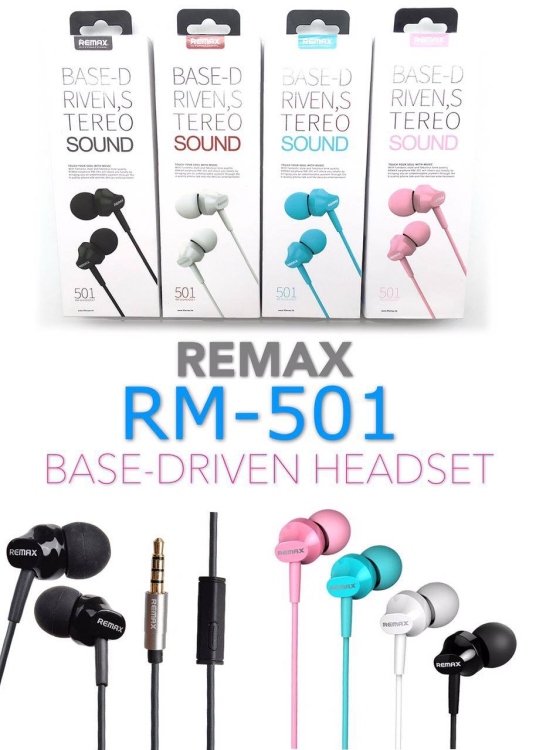 REMAX RM-501 EARPHONE BLACK