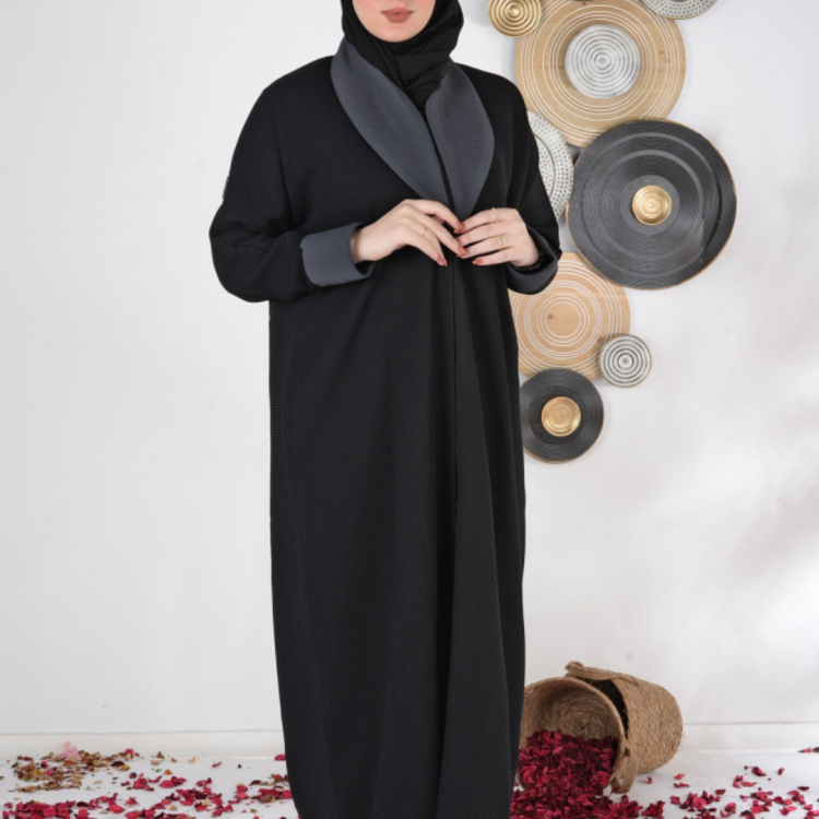 عباية كريب رصاصي 