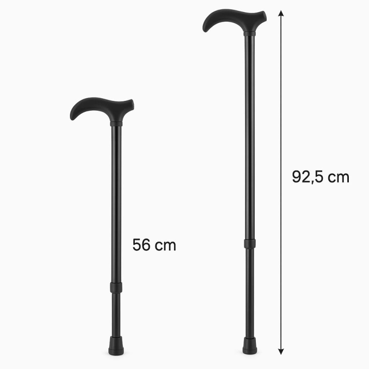 عكاز اسود متعدد المقاسات 