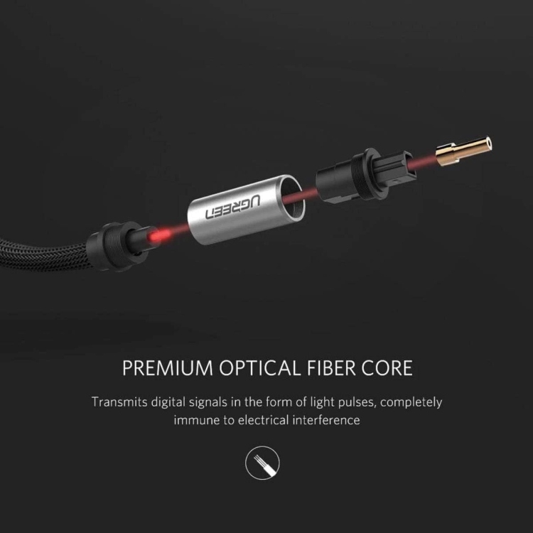 UGREEN AV108  10542 UGREEN TOSLINK OPTICAL AUDIO CABLE 1.5M