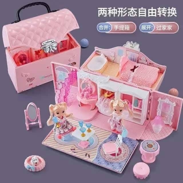 قصر باربي 2 في 1 وشنتة بنفس الوقت 41 قطعة