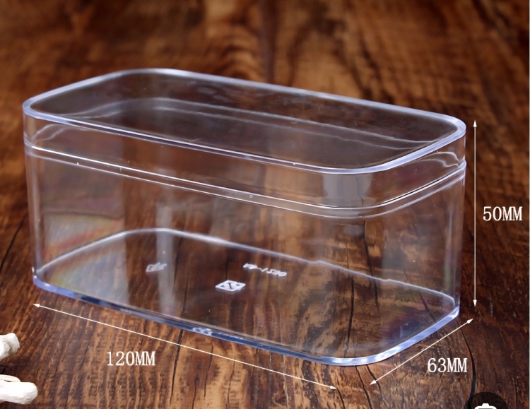 علب كرستال مستطيل قياس 12×6 ارتفاع 5 سم 10 قطع 230 مل 