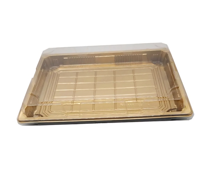 علب سوشي ذهبي قياس 24×15سم ارتفاع 5 يم 