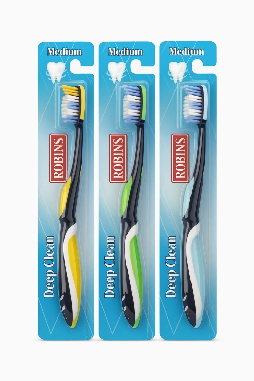 فرشاة أسنان من روبنز  بشعيرات متوسطة النعومة 