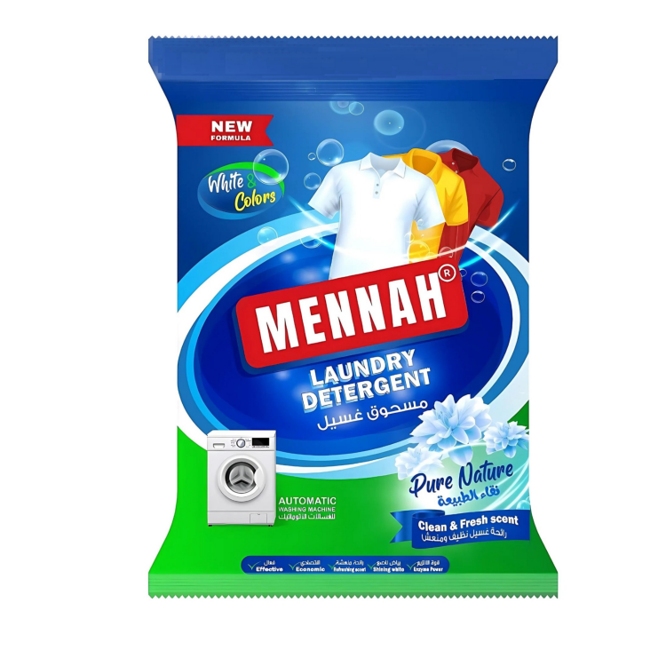 منه مسحوق غسيل MENNAH / كرتونه 12 كيس 