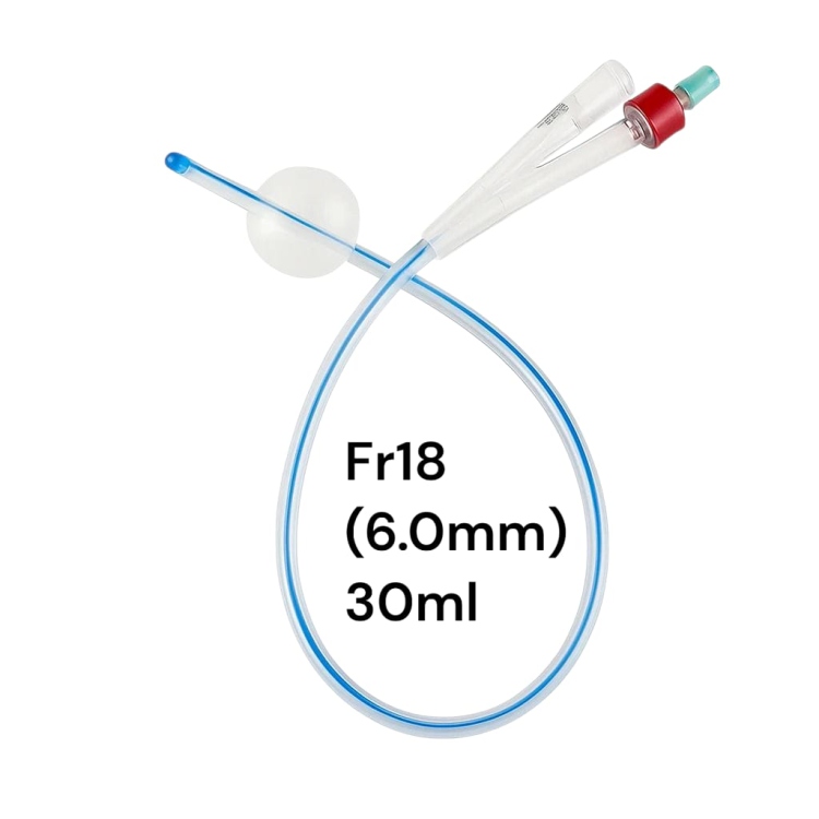   فولي كثتر سيليكون  Fr18(6.0mm)30ml 