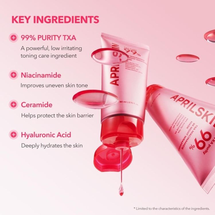  APRILSKIN - TXA Niacinamide 99 Night Wrapping Mask أبريلسكين - قناع ليلي للتغليف بالنياسيناميد TXA 99